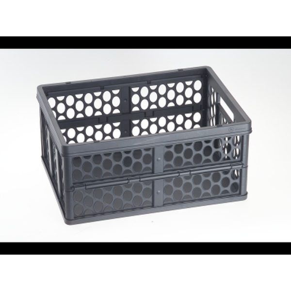 Casier à provisions pliant en plastique gris anthracite Mercedes