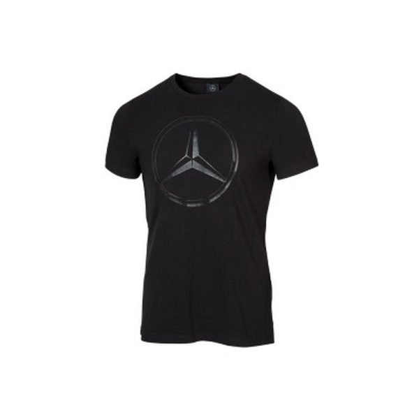 17860-large_default.jpg T-shirt Noir logo imprimé étoile Mercedes-Benz