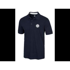 17862-large_default.jpg Polo Mercedes bleu avec logo vintage