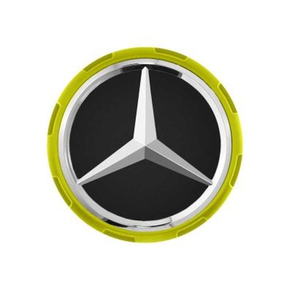 Cache-Moyeu Mercedes-Benz AMG 75mm Contour Jaune