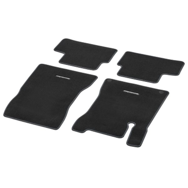 Jeu 4 Tapis Velours Liseré Bleu CLA W118