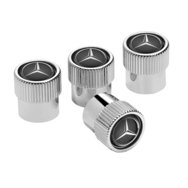 21646-large_default.jpg Capuchons de valve chrome logo étoile Mercedes - jeu de 4 unités