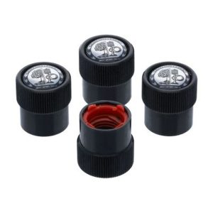Capuchons de valve noir AMG - jeu de 4 unités