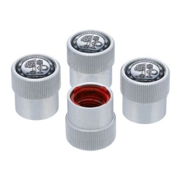 Capuchons de valve gris AMG - jeu de 4 unités