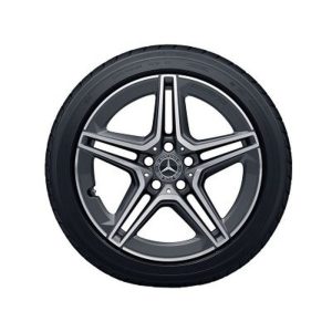 Jante AMG Mercedes Classe C W205 - 7,5 J x 18 pouces ET 44 - ris trémolite métallisé - 5 doubles branches