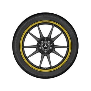 Jante AMG Classe C 205 - 10,5 J x 20 pouces ET 57 - Coloris : noir mat et Jaune