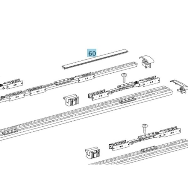 Cache Rail de fixation de Siège Classe V / EQV / VITO / EVITO / MARCO POLO