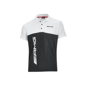 23429-large_default.jpg Polo Noir Blanc AMG manches courtes pour Homme