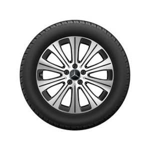 Jante Mercedes EQA H243 - 6,5 J x 18 pouces ET 44,5 - Noir - naturel brillant