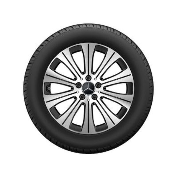 Jante Mercedes EQA H243 - 6,5 J x 18 pouces ET 44,5 - Noir - naturel brillant
