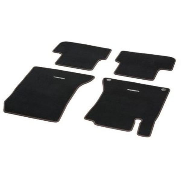 Jeu 4 Tapis Velours Noir & Marron Noix Classe B W246