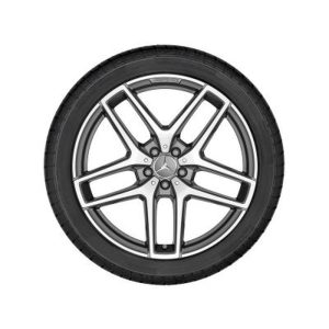 Jante AMG  GLC W253 - 8 J x 19 pouces ET 38 - 5 doubles branches Gris titane