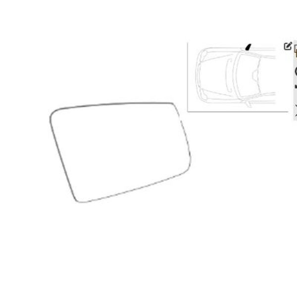 29153-large_default.jpg Miroir pour rétroviseur extérieur droit Classe E W212 Mercedes-Benz