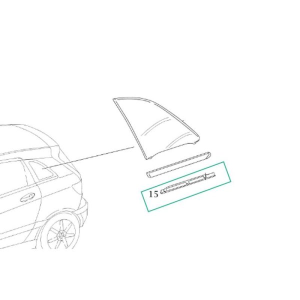 Baguette Extérieur Lèche-Vitre petite Vitre Porte Arrière Coté CONDUCTEUR Mercedes-Benz