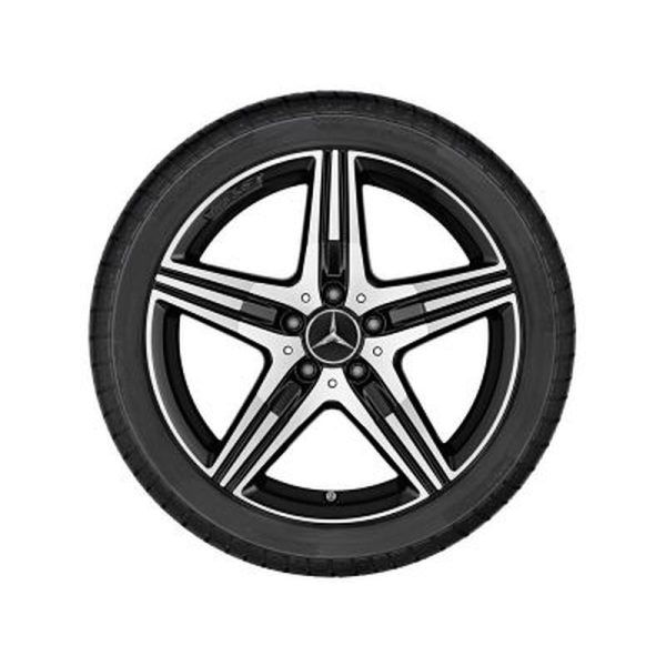 30459-large_default.jpg Jante AMG Mercedes SLK - 5 branches - Essieu Arrière - 8,5 J x 18 pouces ET 36 - Finition naturel brillant