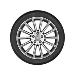 Jante AMG Mercedes SLK SLC W172 - 8 J x 18 pouces ET 43 - Essieu Avant - Finition naturel brillant - Gris titane