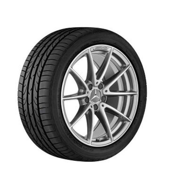 Jante AMG Mercedes Classe C W205 - 18 pouces - Essieu Arrière -  Gris titane - 10 Branches