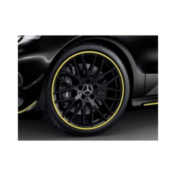 Jante AMG Classe A W176 - 8 J x 19 pouces ET 48 - Coloris Gris - Rebord de jante jaune