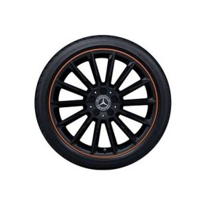 Jante AMG CLA W118 - 7,5 J x 19 pouces ET 49 - Coloris Noir - Rebord de jante orange