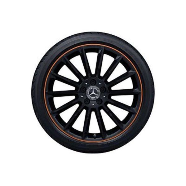 Jante AMG CLA W118 - 7,5 J x 19 pouces ET 49 - Coloris Noir - Rebord de jante orange