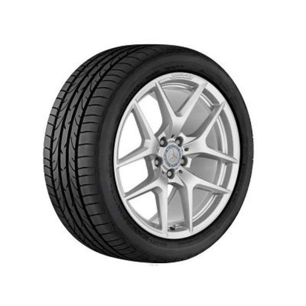Jante AMG Mercedes GT W190 - Essieu arrière - 19 pouces  - Coloris Argent - 5 doubles branches