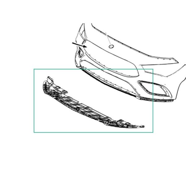 Cache Moteur de pare-chocs en bas CLA 250 4MATIC Shooting Brake W118 Mercedes-Benz