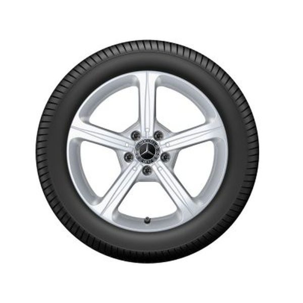 Pack 4 Roues Complètes Hiver 17 Pouces Classe V / EQV / VITO / eVITO 5 branches argent