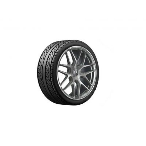 Jante AMG Mercedes 22 pouces GLE W167- Essieu Avant- 10 J x 22 ET 55 branches en Y Finition gris titane