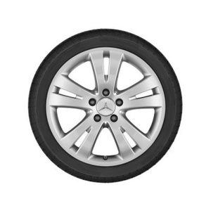 Jante Mercedes 17 pouces Classe C W204 7,5J X 17 ET 47 - 5 doubles branches Argent