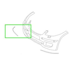 35991-large_default.jpg Baguette décorative chrome Droit pare-choc avant Classe A W169 Mercedes-Benz