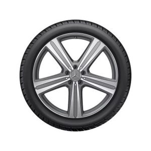Jante Mercedes 21 pouces - GLE W167 - Essieu Arrière - 11 J x 21 ET 49 - gris Himalaya mat, Finition brillante