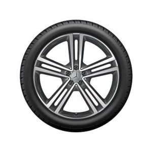 Jante Mercedes 21 pouces - GLE W167- Essieu Arrière - 11 J x 21 ET 49 - gris Himalaya mat, Finition brillante