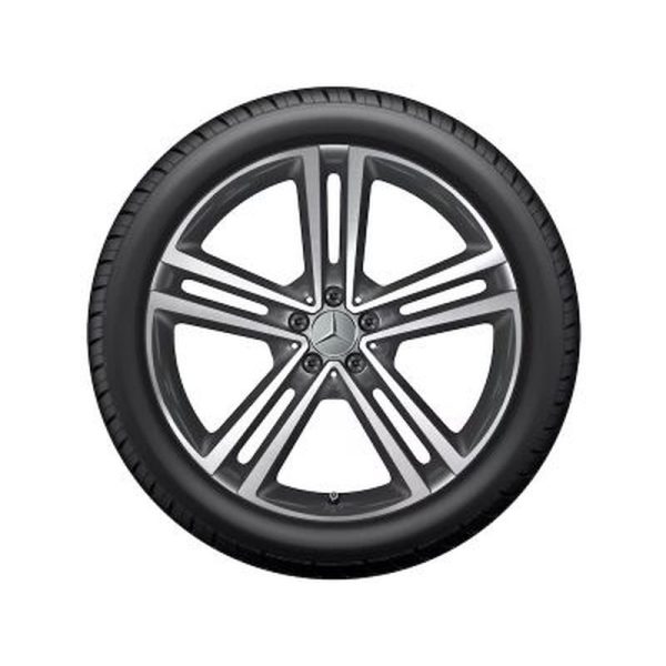 37095-large_default.jpg Jante Mercedes 21 pouces - GLE W167- Essieu Arrière - 11 J x 21 ET 49 - gris Himalaya mat, Finition brillante