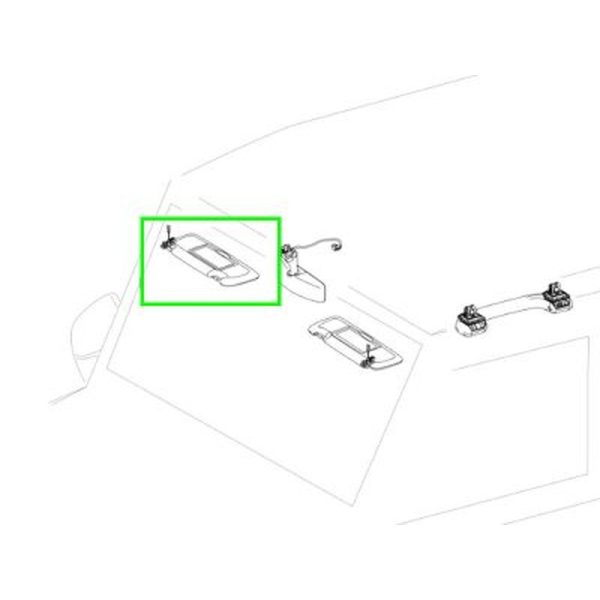 Pare-soleil DROIT PASSAGER Classe G W463 Mercedes-Benz
