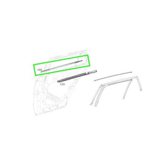 Baguette Extérieur Lèche-Vitre Porte Argent Arrière  Coté PASSAGER GLC W253 Mercedes-Benz