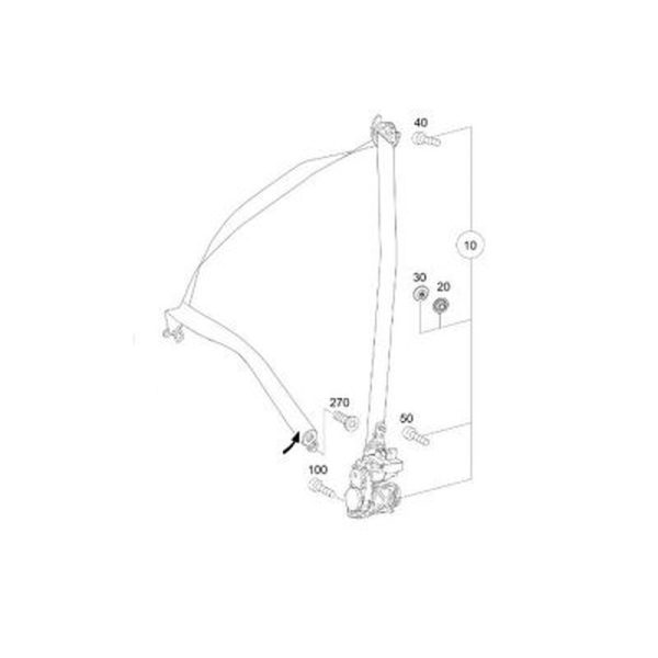 Ceinture de Sécurité Siège Avant Conducteur Gauche GLE W167 Mercedes-Benz