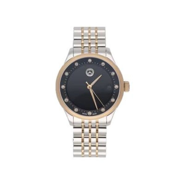 Montre femme noir / argenté / vermeil, Acier inoxydable Mercedes-Benz