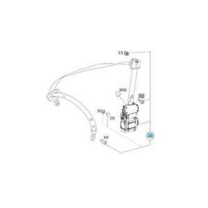 Ceinture de Sécurité Siège Avant Conducteur Gauche GLK W204 Mercedes-Benz