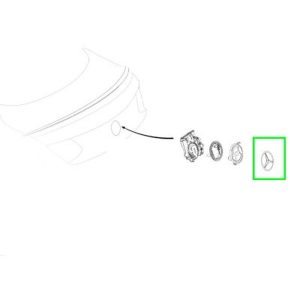 Étoile de coffre arrière 5890 Bleu Cavansite Classe C W205