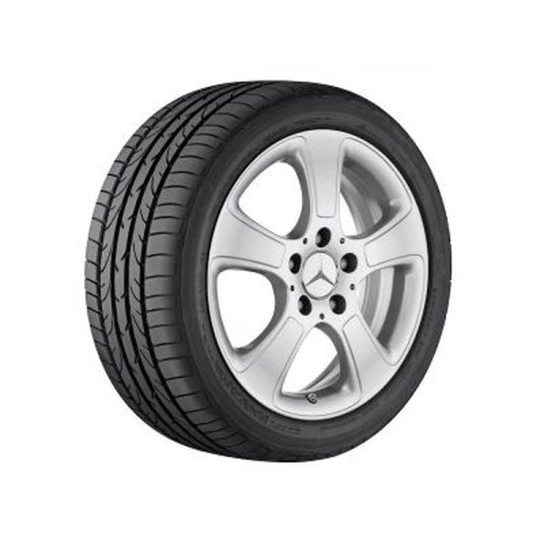 Jante Mercedes 16 pouces Classe B W245 6,5 J x 16 ET 46 5 Argent Titane