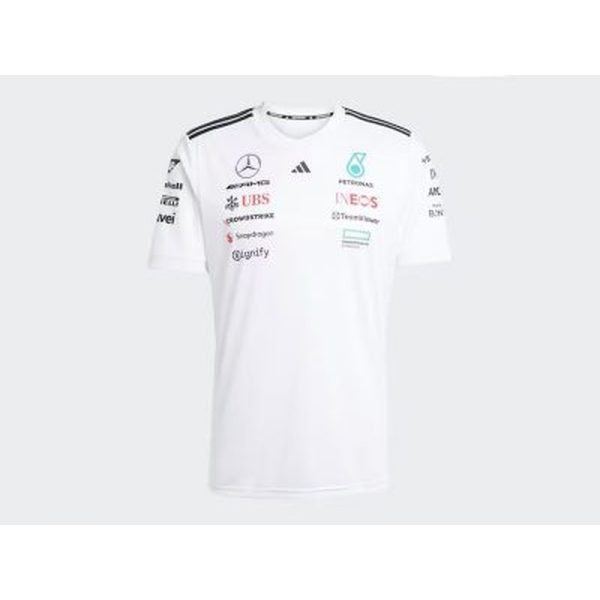 T-shirt Blanc Adidas pilote F1 MERCEDES-AMG PETRONAS saison 2025