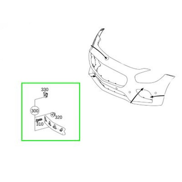 Support Plaque Immatriculation Avant Mercedes-AMG GT S Coupe W190